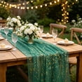 thumbnail image 5 of Feledorashia Mesh Table Runner, Gold Foil Tablecloth, Sheer Dining Table Decor for Weddings Parties Events, Flexible Polyester Fabric, 70x200cm European Style Banquet Table Cover, 5 of 7