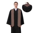 thumbnail image 4 of Xecao Mardi Gras Plaid Print Graduation Shawl Stole Honor Stole Adult 72" Academic Commencements, 4 of 7