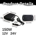 thumbnail image 3 of 200W Car Heater,12V Car Heater That Plugs Into Cigarette Lighter,Portable Car Heaters And Defroster Windshield Defogger,Heaters For Vehicles With 360 Degree Base,Car Heaters,(C,3.78x4.92x1.38 in), 3 of 9