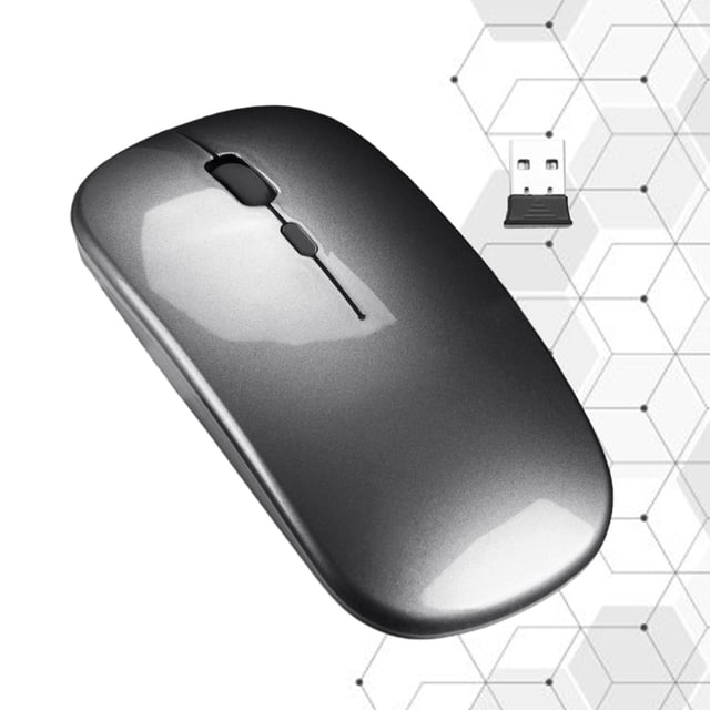 Ratón Inalámbrico, 4G Bluetooth 1600DPI Ratones Inalámbricos Portátiles de 4 ópticos Recargables para Juegos de Escritorio, na, Com gris Macarena Ratón inalambrico