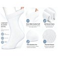 thumbnail image 6 of Anewi Mens Diabetic Socks, Extra Wide Socks for Men, Non Binding Thin Seamless Ankle Socks, Soft Loose Fit for Everyday Wear, 4 Pairs, Multiple Colors, 6 of 8