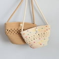 thumbnail image 4 of Granjero Gordo Bolso de mano tejido y bolsas de cosméticos, bolso de mano tejido elegante de playa de verano, bolso de hombro de 7,87 x 1,96 x 5,51 pulgadas (A), 4 of 5