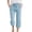 Sky Blue, variant on Generic Girls' Gingham Capris Linen Pant Wide Leg High Waist Drawstring Elastic Waist Casual Plaid Trousers Cute Checkered Sweatpant