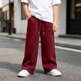 thumbnail image 4 of Xyant Boys Sweatpants Kids Baggy Pants Teen Wide Leg Sweatpants Youth Athletic Sweat Pants Tween Boys Lightweight Joggers with Pockets Back to School Clothes,Size 14-15 Years, 4 of 9