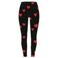 thumbnail image 4 of ZyeKqe Leggings for Women High Waisted Cute Heart Print Tights Casual Stretchy Gym Skinny Yoga Pants, 4 of 9