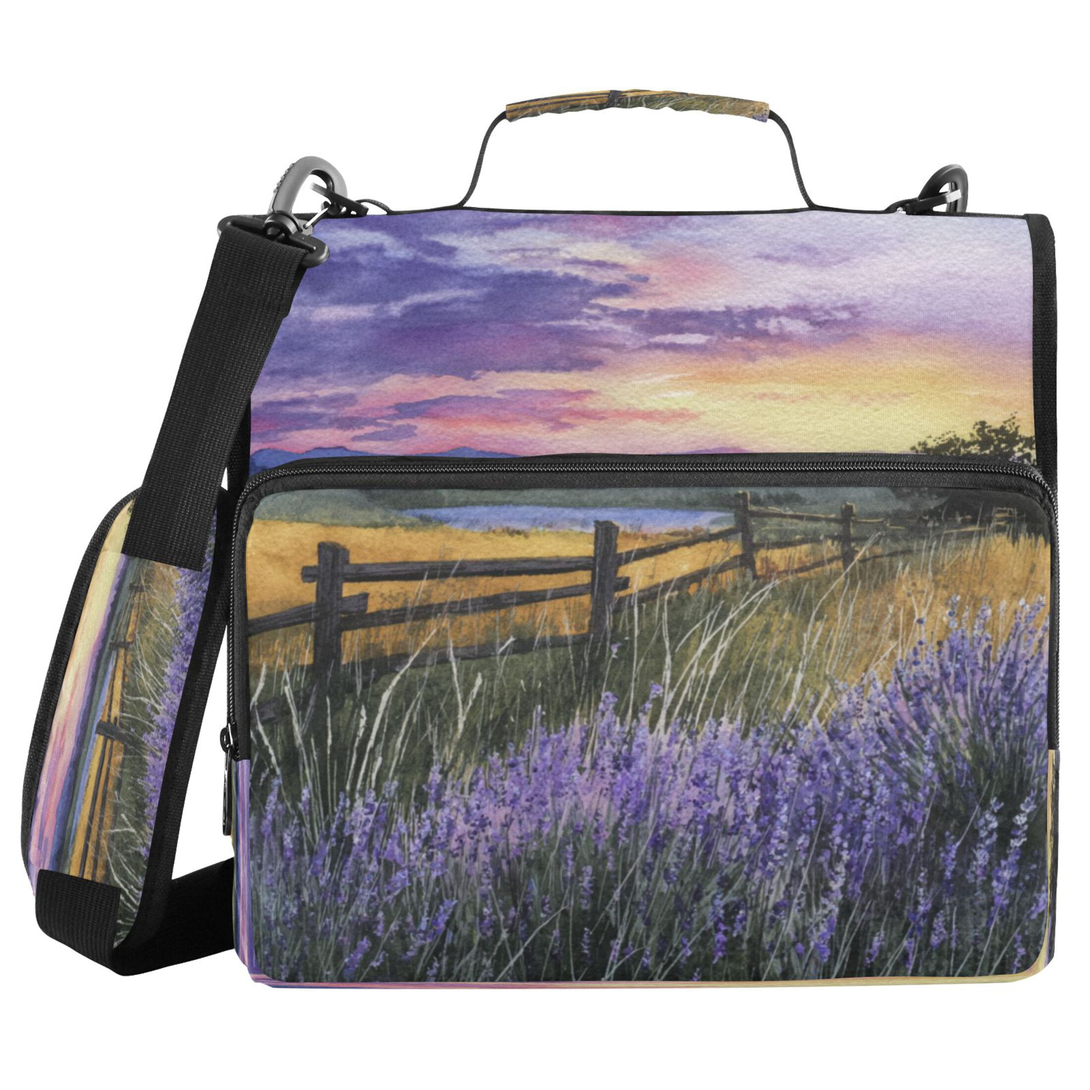 Zipper Binder 3 Rings Stationery Office Files Daily Organizer File Folder Storage Bag Groups Of Lavenders