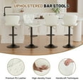 thumbnail image 4 of Fijinhom Faux Leather Bar Stools Set of 4 with Metal Base for Kitchen Counter Dining Room,White, 4 of 9