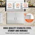thumbnail image 6 of VEVOR BBQ Access Door, 35W x 24H Inch Double Outdoor Kitchen Door, Stainless Steel Flush Mount Door, Wall Vertical Door with Handles, for BBQ Island, Grilling Station, Outside Cabinet, 6 of 9