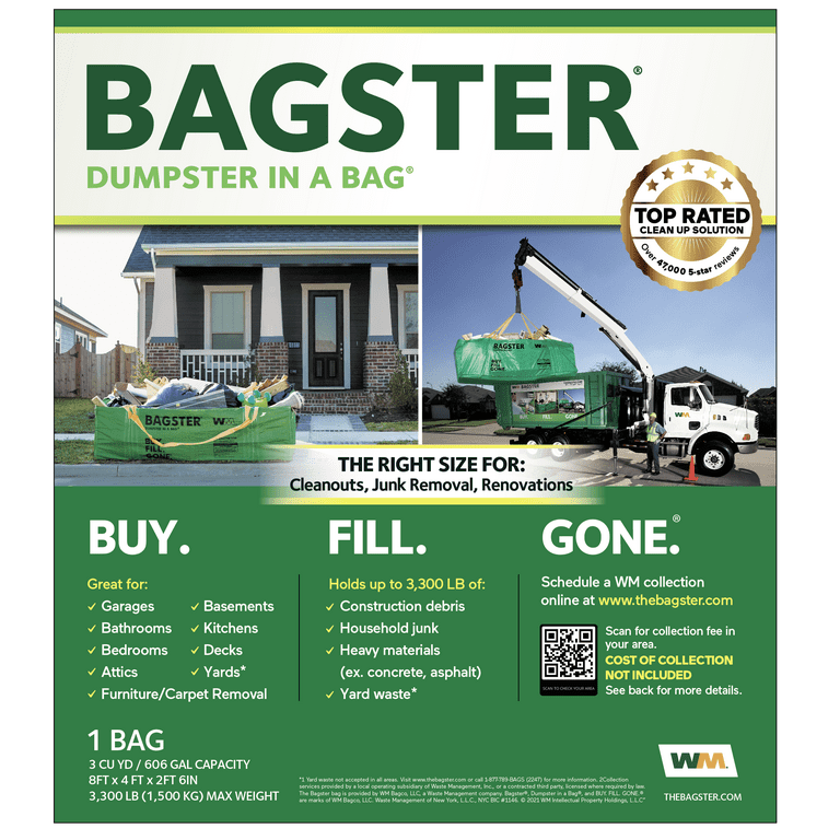Bagster Dumpster in a Bag Green 606 Gallon Capacity