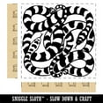 thumbnail image 2 of Two Coiled Snakes Striped Serpents Square Rubber Stamp Stamping Scrapbooking Crafting - Large 2.75in, 2 of 7