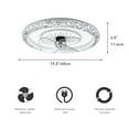 thumbnail image 5 of Uforic Ceiling Fan with Lights, App Control and Timer, Ultra-Quiet 6-Speed Operation, Modern Flush Mount Design for Year-Round Comfort, Perfect for Bedroom, Living Room, Kitchen - Crystal White, 5 of 5