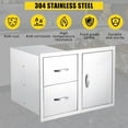 thumbnail image 1 of Royalbelle Armoire Combinée à Tiroirs d'Extérieur 28x20x20 Pouces, BBQ en Acier Inoxydable, 1 of 8