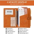 thumbnail image 4 of YooGuoGuo Women's small wallet Leather Bifold RFID blocking Passport Holder with zipper, 4 of 7