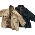 thumbnail image 4 of Toddler Boy Boys Girls Corduroy Jackets Long Sleeve Coats Button Down Outwear Tops 1-6T, 4 of 5