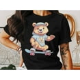 thumbnail image 2 of Funny Skateboarding Teddy Bear Skateboarder Skater Gift T-Shirt Skateboarding Skateboard Birthday Holiday Presents Men Women Kids Tshirt, 2 of 10