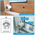 thumbnail image 2 of White Sliding Patio Door Locks Fixed Bolt Window Safety Lock for Child Safety, 2 of 4