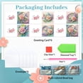 thumbnail image 3 of 6pcs Diamond Painting Kit Greeting Cards Vibrant Floral Theme 5D Handcrafted Art Birthday Holiday Gift Cards with Envelopes, 3 of 7