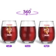 thumbnail image 2 of Proud Pomeranian Mom Happy Mother's Day with Love 15oz Stemless Wine Glass Mug Pom Dog Lover Gifts Wine Glasses Cup - 02003, 2 of 5