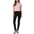 thumbnail image 2 of INSPIRE CHIC Camiseta Casual para Mujeres de Manga Corta Cuello Redondo Ligera y Elástica Blusa de Verano 2XL Rosa, 2 of 6