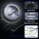 thumbnail image 4 of Faro delantero LED para motocicleta de 6,5 pulgadas con soporte para faro delantero de motocicleta, luces de conducción Halo DRL luz blanca universal 12V para Bobber Chopper Cafe Racer Retro Kuyhfg Bienvenido a Kuyhfg, 4 of 5