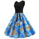 thumbnail image 5 of Vestido de fiesta de noche de Navidad con cuello en V sin mangas con estampado vintage para mujer Fridja  hjkh5401, 5 of 9