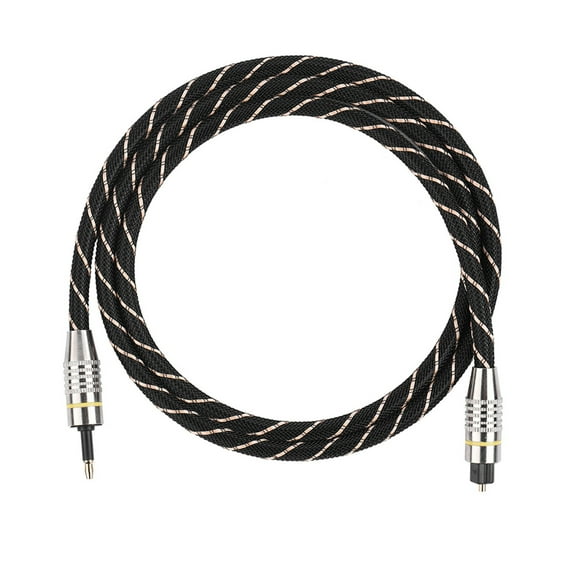 Toslink to Mini Plug, 3.5mm Optical Audio Cable Gold Plated Connector Low Jitter Signal Transfer for Home Theater DVD CD PC with PVC Jacket