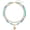 colorful 2, variant on Double Layer Beaded Curb Chain Heart Pendant Necklace, 3 Pastel Stone Color Options Gold Toggle Clasp Choker, Boho Stackable Layered Jewelry Gift for Women  Daily Vacation Outfit