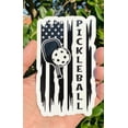 thumbnail image 2 of Wickedgoodz Pickleball Vinyl Decal - Distressed Flag Pickle Ball Bumper Sticker - for Laptops Tumblers Windows Cars Trucks Walls, 2 of 5
