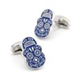 thumbnail image 2 of Gemelos Creative Blue Skull para hombre Elegant Copper Mater, 2 of 3