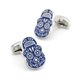 thumbnail image 2 of Gemelos Creative Blue Skull para hombre Elegant Copper Mater, 2 of 3