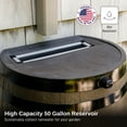 thumbnail image 3 of RTS Home Accents Polyethylene 50 Gallon Flat Back Brass Spigot Rain Barrel, Woodgrain with Black Stripes Color, 3 of 8