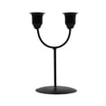 thumbnail image 4 of Portavelas Candelero Tealight Velas Artesanía Mesa Estilo rústico retro de metal Exhibición Candelabro Candelabro para fiesta , negro, 4 of 8