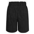 thumbnail image 3 of DHFJKG Womens Summer Straight Leg Shorts Casual Elastic Waist Solid Color Loose Fit Comfortable Daily Wear Shorts With Pockets Versatile Bottoms, 3 of 6
