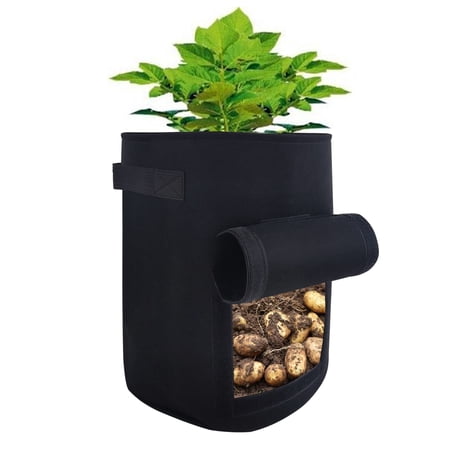 Mr. Garden Felt non-woven fabric grow bag,10gal,4 Pack,black