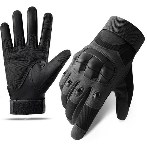 Guantes tácticos para motocicleta, para acampar y hacer senderismo, escalada en roca, diseño táctil, protección física, deportes, caza, guantes con dedos completos/