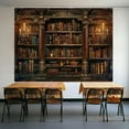 thumbnail image 4 of Vintage Bookshelf Tapestry Medieval Art Book Tapestries Wall Hanging Gothic Dark Academia Retro Library Backdrop Tapestry for Bedroom Living Room Dorm Study Classroom 90× 60 inch, 4 of 5
