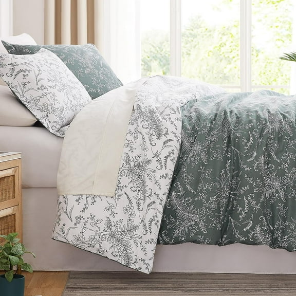 Winter Brush Print Ultra-Soft & Supreme Quality Reversible Comforter Set