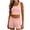 Pink, variant on Summer Two Piece Outfits for Women Casual Slim Fitting Button Tank Crop Top Shorts Sets Workout Tracksuits