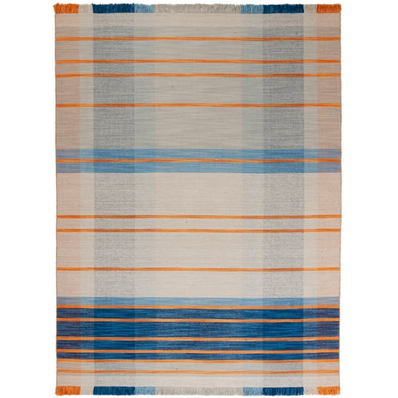 SAFAVIEH Striped Kilim STK701B Handwoven Beige /Blue Rug