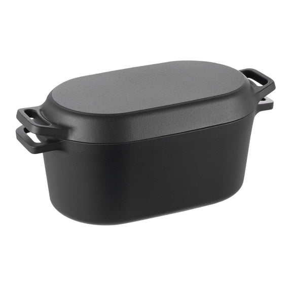 Cast Iron Dutch Oven 3.5 Quart with Lid - Enameled Cookware Pot for Braising, Stews, Roasting, Bread Baking - Heavy Duty Oven & Induction Compatible