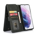 thumbnail image 6 of SaniMore Samsung Galaxy A14 5G Case (6.6" 2023) with Zipper Wallet & Wrist Strap & Magnetic Closure Card Slots Kickstand Slim Full-around Protective Business Cover For Samsung Galaxy A14 5G, Black, 6 of 12