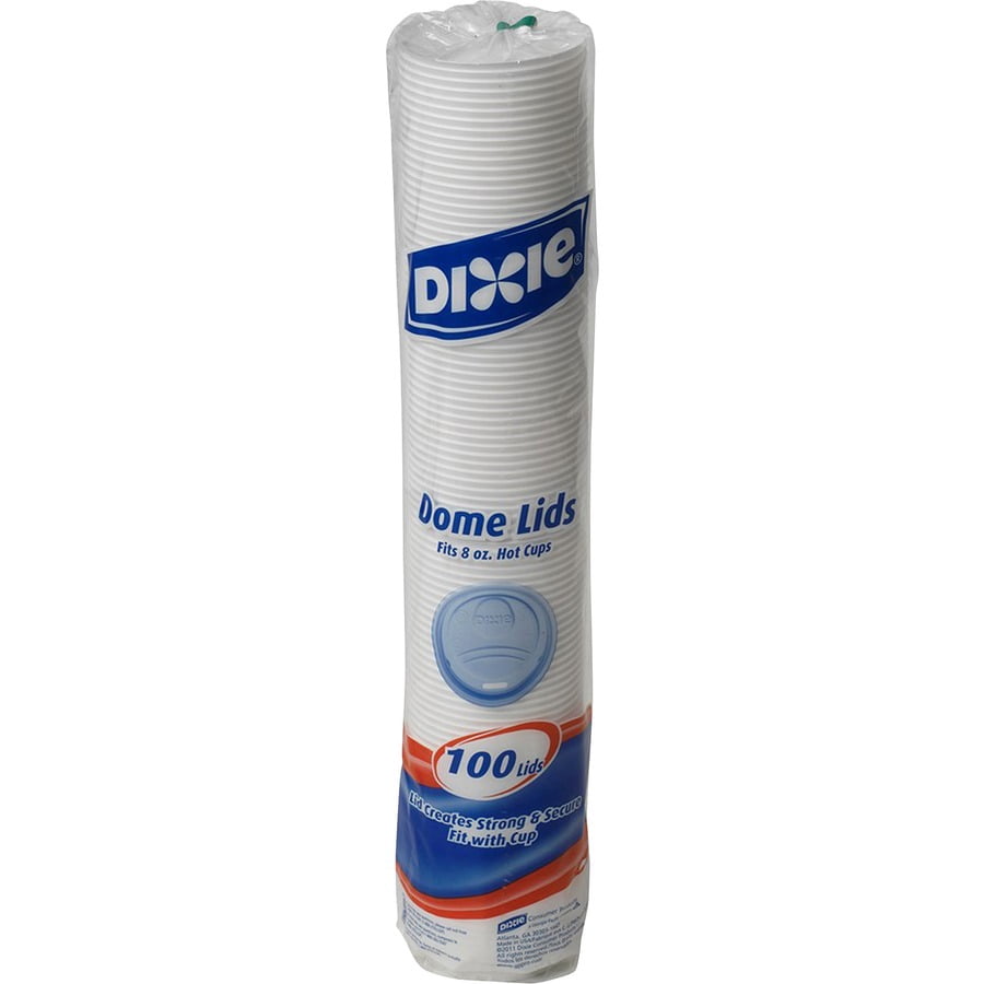 Dixie Small Hot Cup Lids By Gp Pro - Dome - Plastic - 100 Lids/pack - 1000 / Carton
