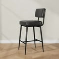 thumbnail image 2 of Studyset Counter Height Bar Stools Set of 2, ar Stools With Back, Wider Seat, 26'' Faux Leather Bar Stools, Modern Bar Chairs for Kitchen Island, Dining Room, 2 of 6