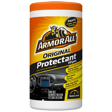 Armor All Original Protectant Wipes, 50 count, Car (Best Car Interior Wipes)
