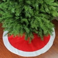 thumbnail image 2 of 48" Red and White Traditional Christmas Tree Skirt with Border, 2 of 3