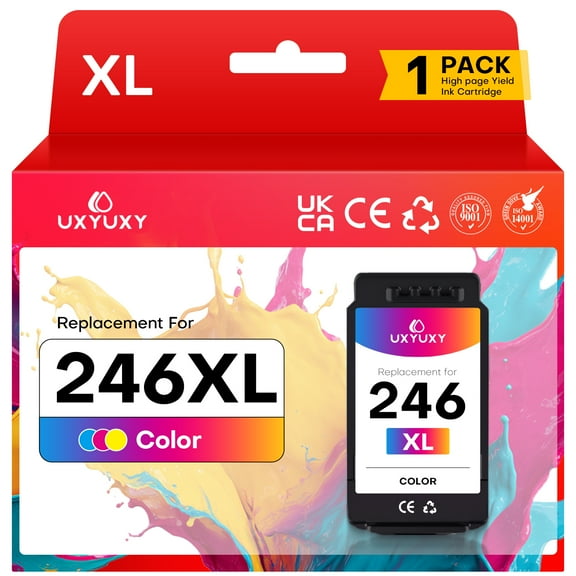 246XL Ink Cartridge for Canon ink 246 Use with Canon Pixma MX492 MX490 MG2522 TS3120 MG2520 TR4520 TS202 Printer (Tri-Color,1 Pack)