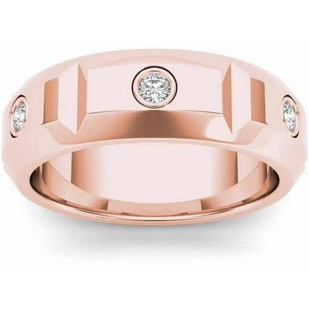 Imperial 1/4 Carat T.W. Diamond Men's 14kt Rose Gold Wedding Band