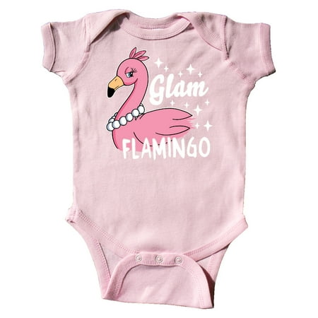 

Inktastic Glam Pink Flamingo with Pearls Gift Baby Girl Bodysuit