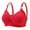 Red, variant on Women Lady Plus Size Gathered Bra Adjustable Pair Of Thin Cup Underwear Women Soft Breathable Bra