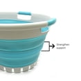 thumbnail image 5 of SAMMART Set of 2 Collapsible 3 Handled Plastic Laundry Basket-Foldable Pop Up Storage Container-Portable Washing Tub-Space Saving Basket, 5 of 9
